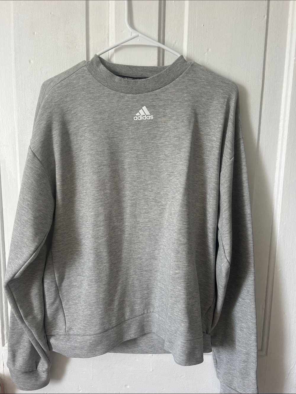 adidas Light Gray Crewneck Sweatshirt